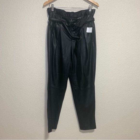 Blank NYC Faux Leather Black High Waisted Leather Trousers Size 27 - Picture 2 of 13